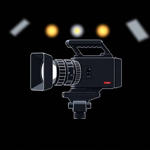 Icono de cámara de video profesional