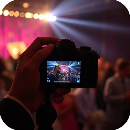 Icono de cámara fotografiando un evento
